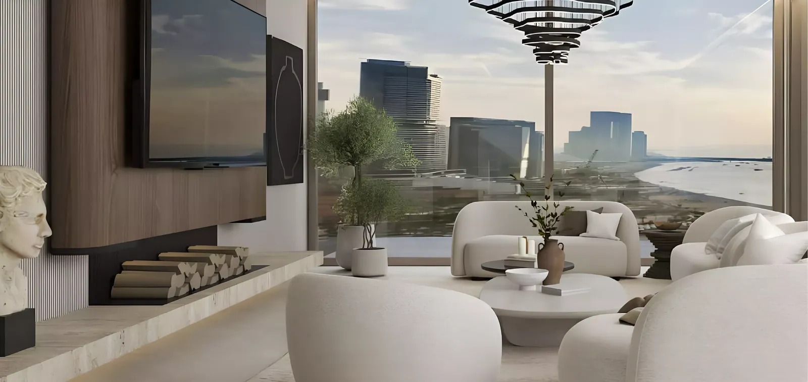 The Residences, Al Habtoor Grand: interior living, photo 4 of 8