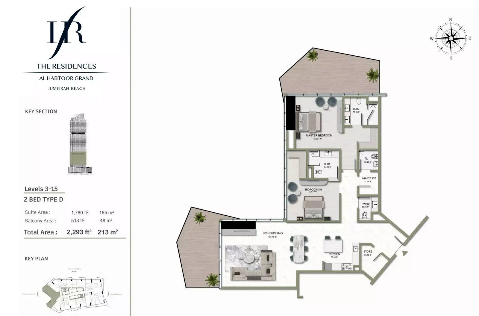 The Residences, Al Habtoor Grand: floorplan, photo 7 of 8