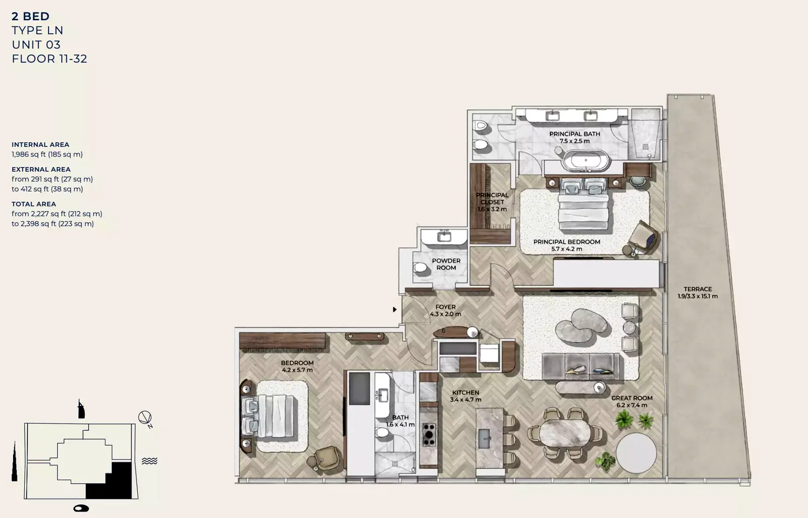 Mr. C Residences Downtown: floorplan, photo 12 of 12