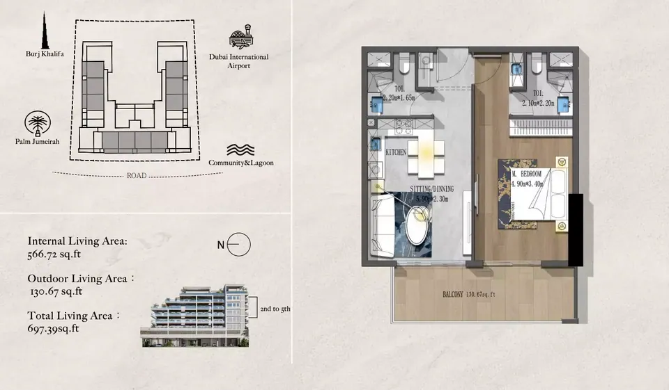 Andi Aura: floorplan, photo 5 of 6