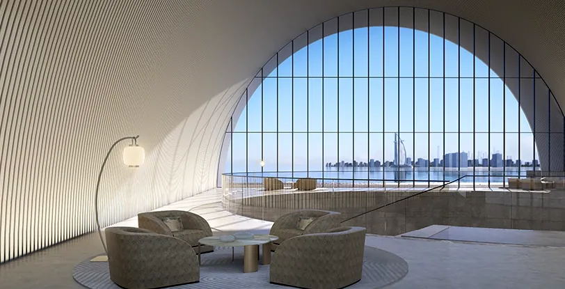 Armani Beach Residences at Palm Jumeirah: interior living, photo 4 of 10