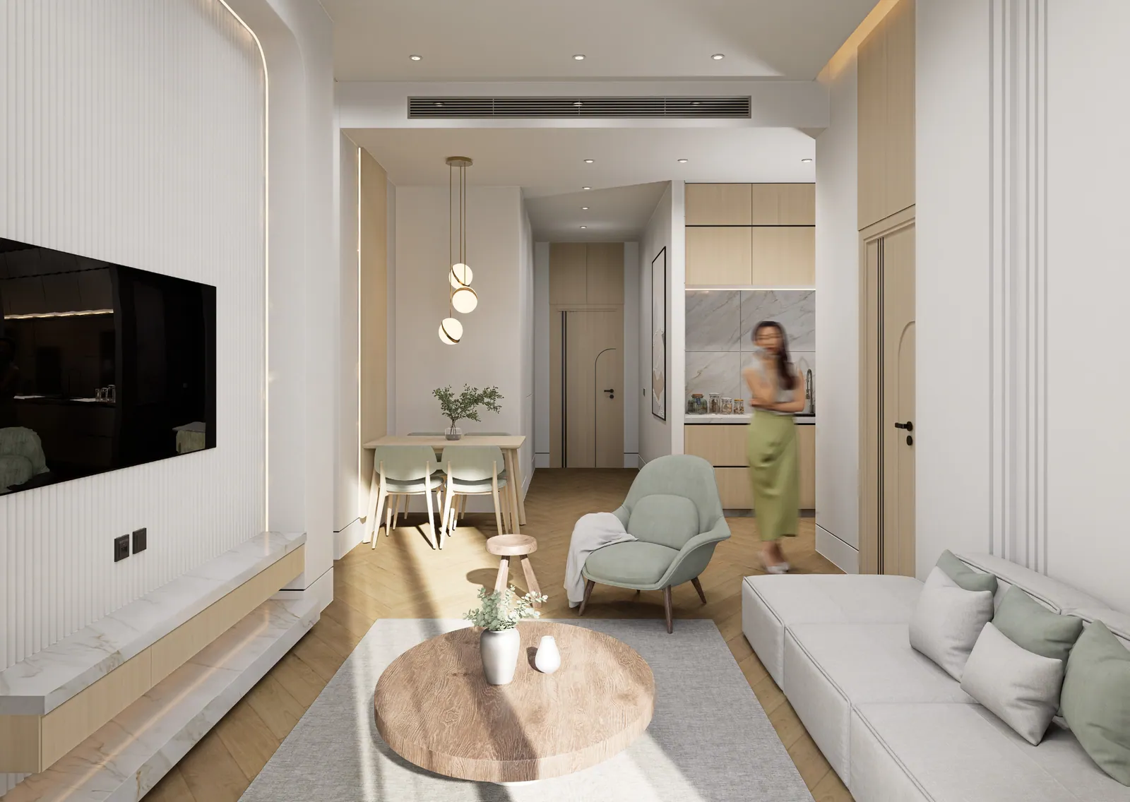 Whitestone Residence: interior living, photo 4 of 12