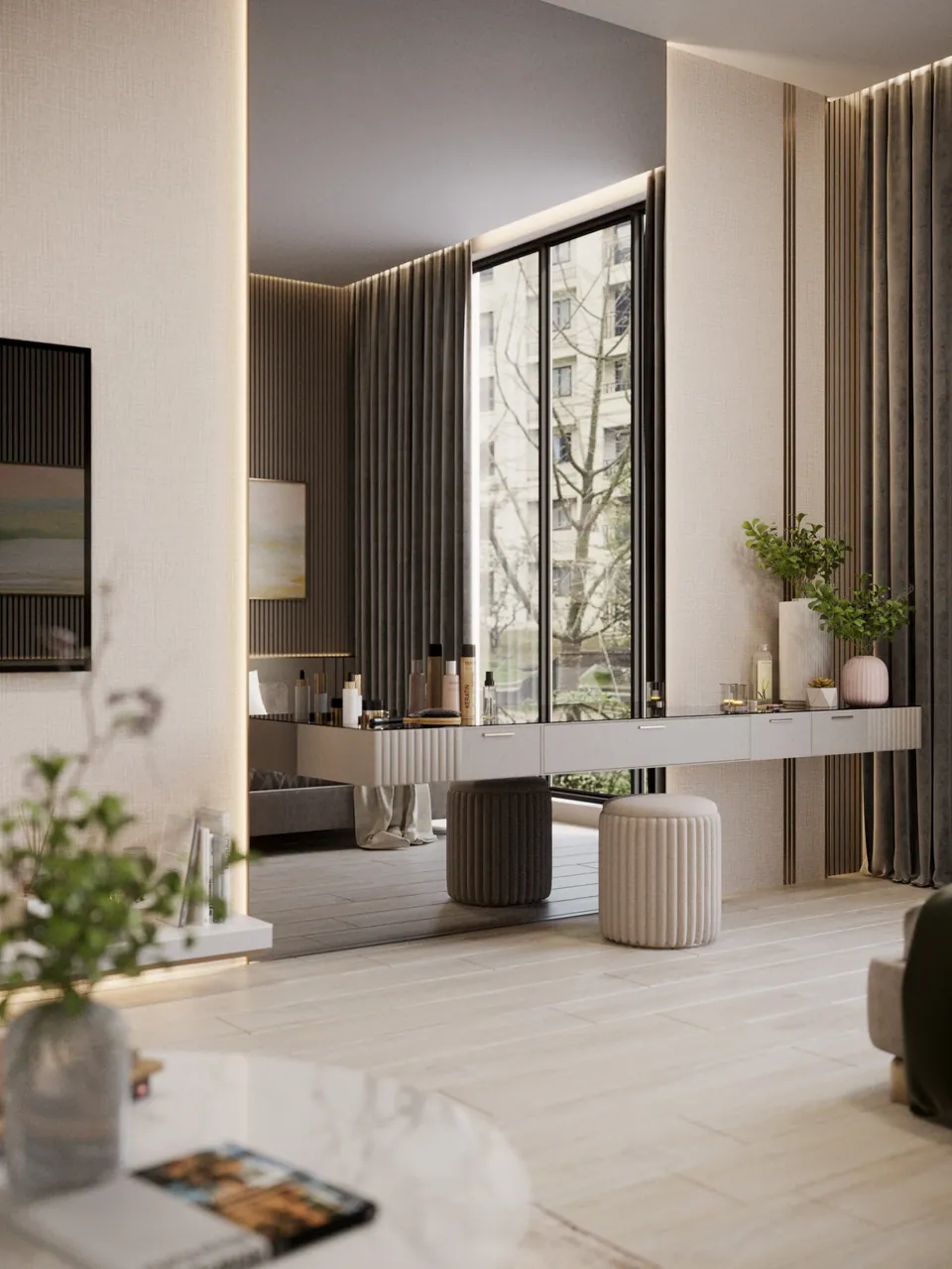 Q Gardens Lofts: interior living, photo 4 of 12