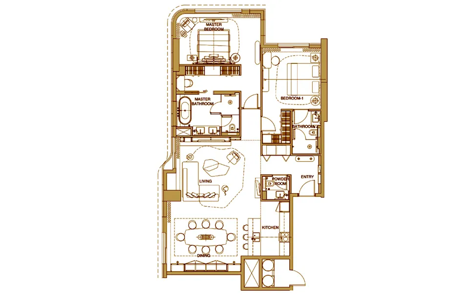 Sofitel Residences Downtown Dubai: floorplan, photo 11 of 12