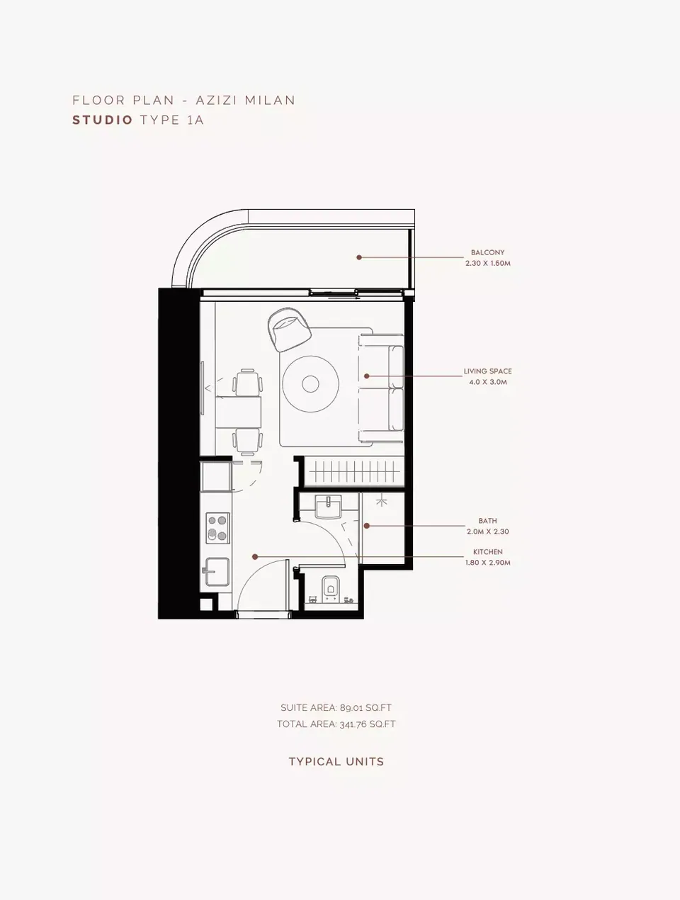 Azizi Milan 30: floorplan, photo 5 of 5