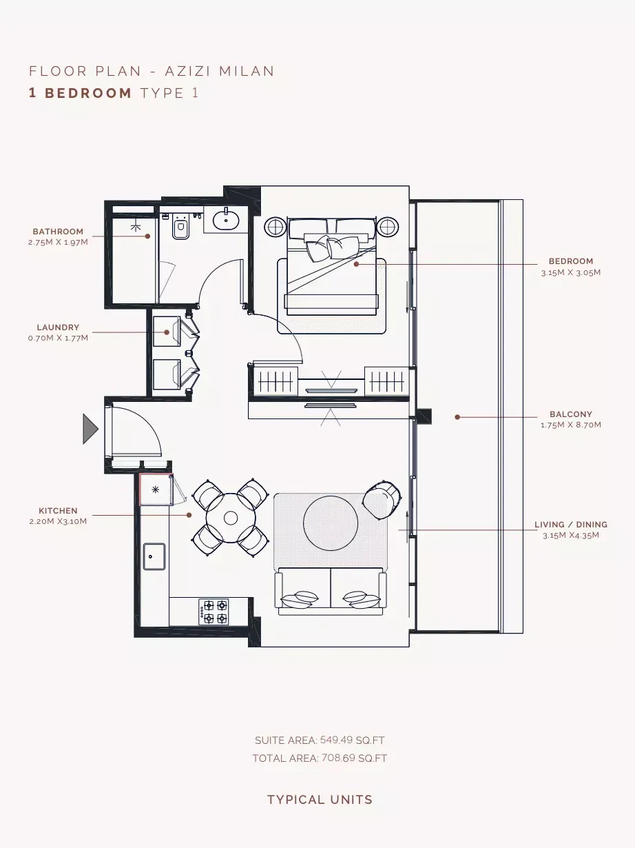 Azizi Milan 51: floorplan, photo 8 of 9