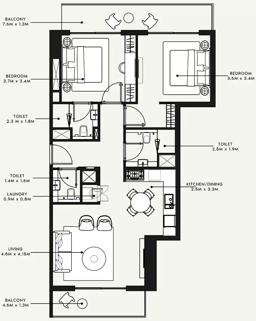 Azizi Milan 55: floorplan, photo 10 of 12