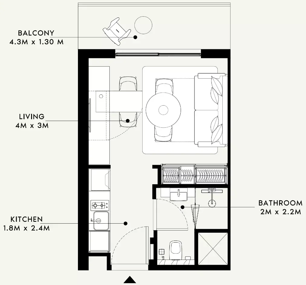 Azizi Milan 55: floorplan, photo 11 of 12