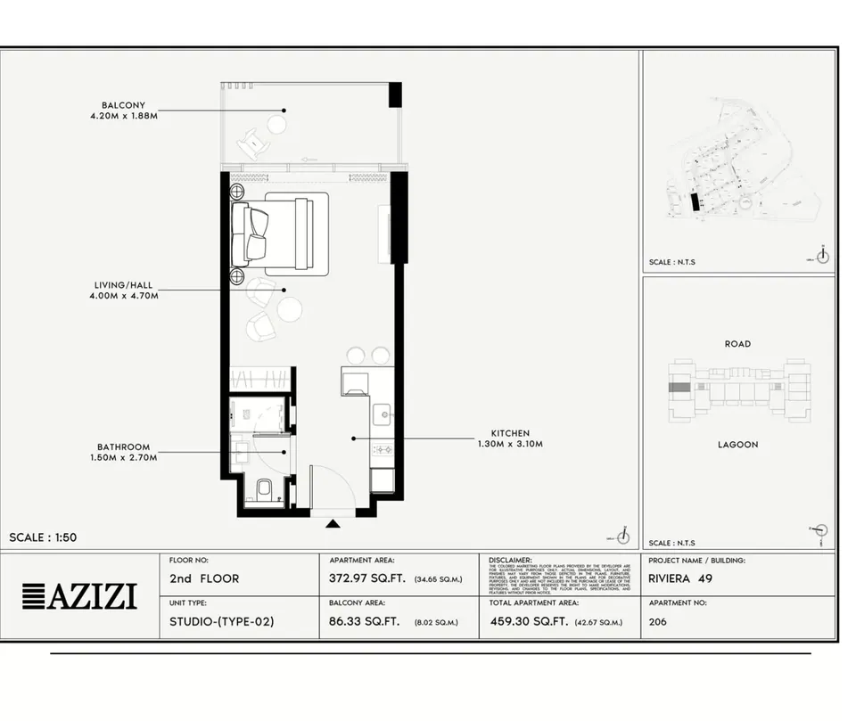 Azizi Riviera 49: floorplan, photo 3 of 5