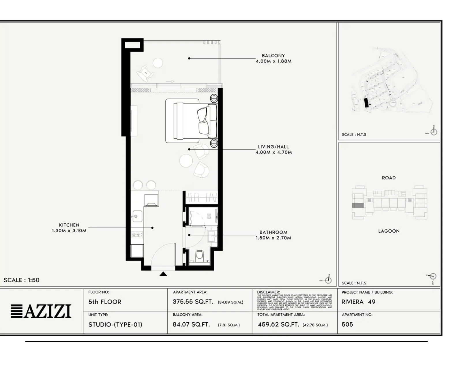 Azizi Riviera 49: floorplan, photo 5 of 5