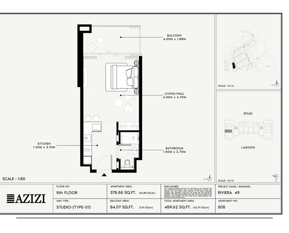 Azizi Riviera 49: floorplan, photo 5 of 5