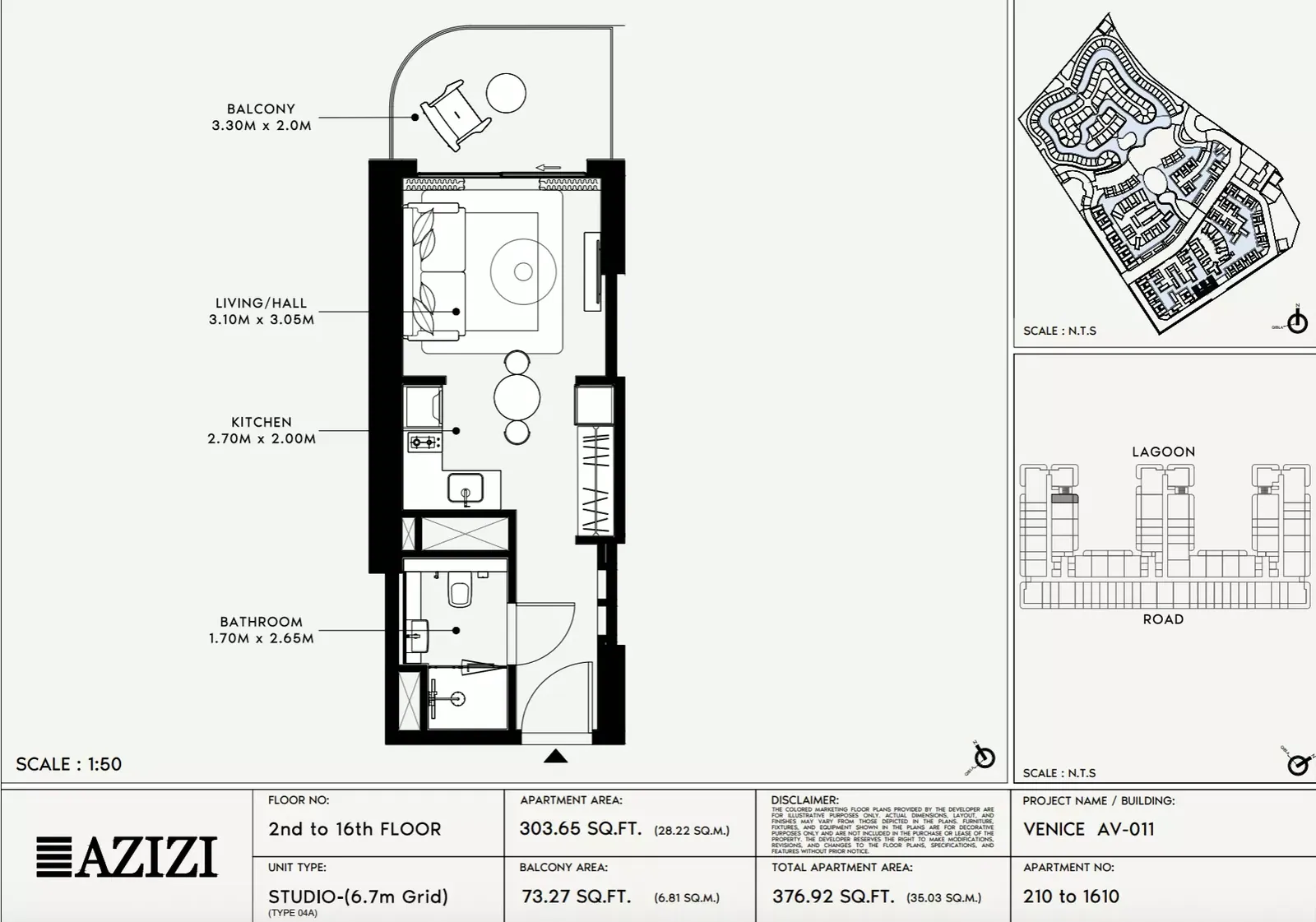 Azizi Venice 11: floorplan, photo 8 of 9
