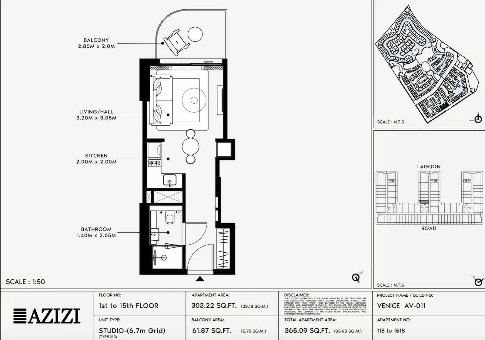 Azizi Venice 11: floorplan, photo 9 of 9