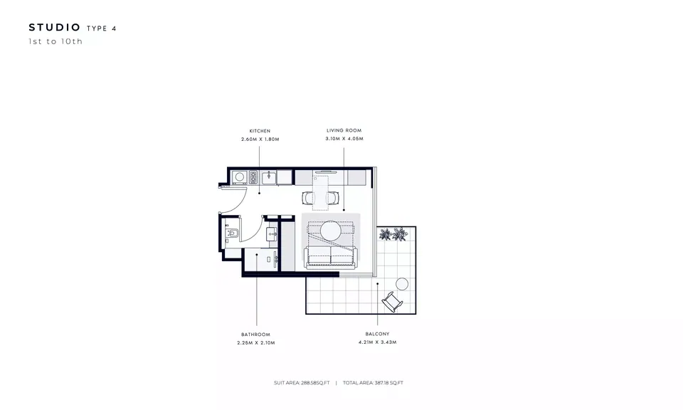Azizi Venice 2: floorplan, photo 9 of 10