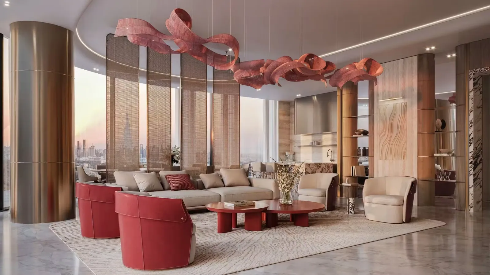 Binghatti Skyblade: interior living, photo 7 of 12