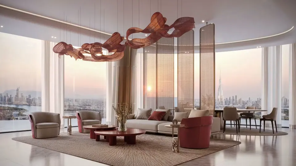 Binghatti Skyblade: interior living, photo 8 of 12