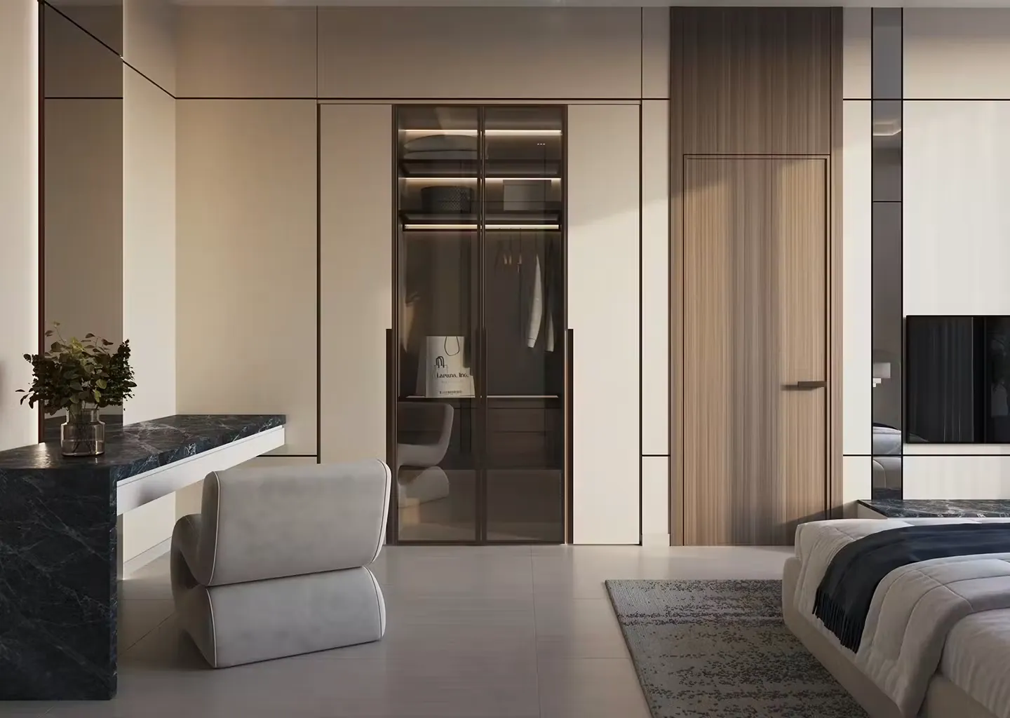 Binghatti Skyhall: interior bedroom, photo 7 of 12