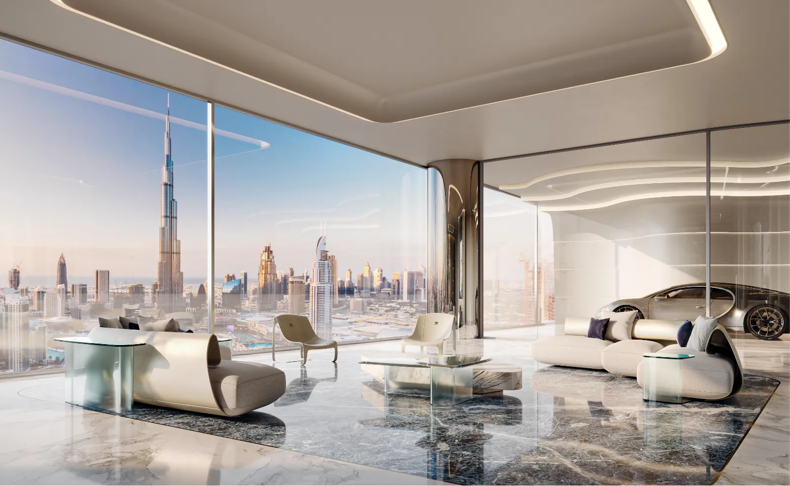Bugatti Residences by Binghatti: interior living, photo 4 of 9