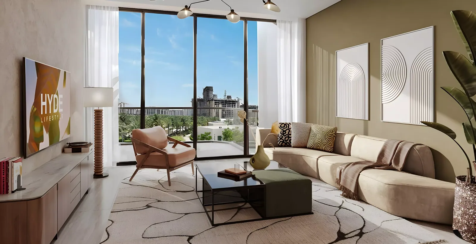 Hyde Residences Dubai Hills: interior living, photo 7 of 12