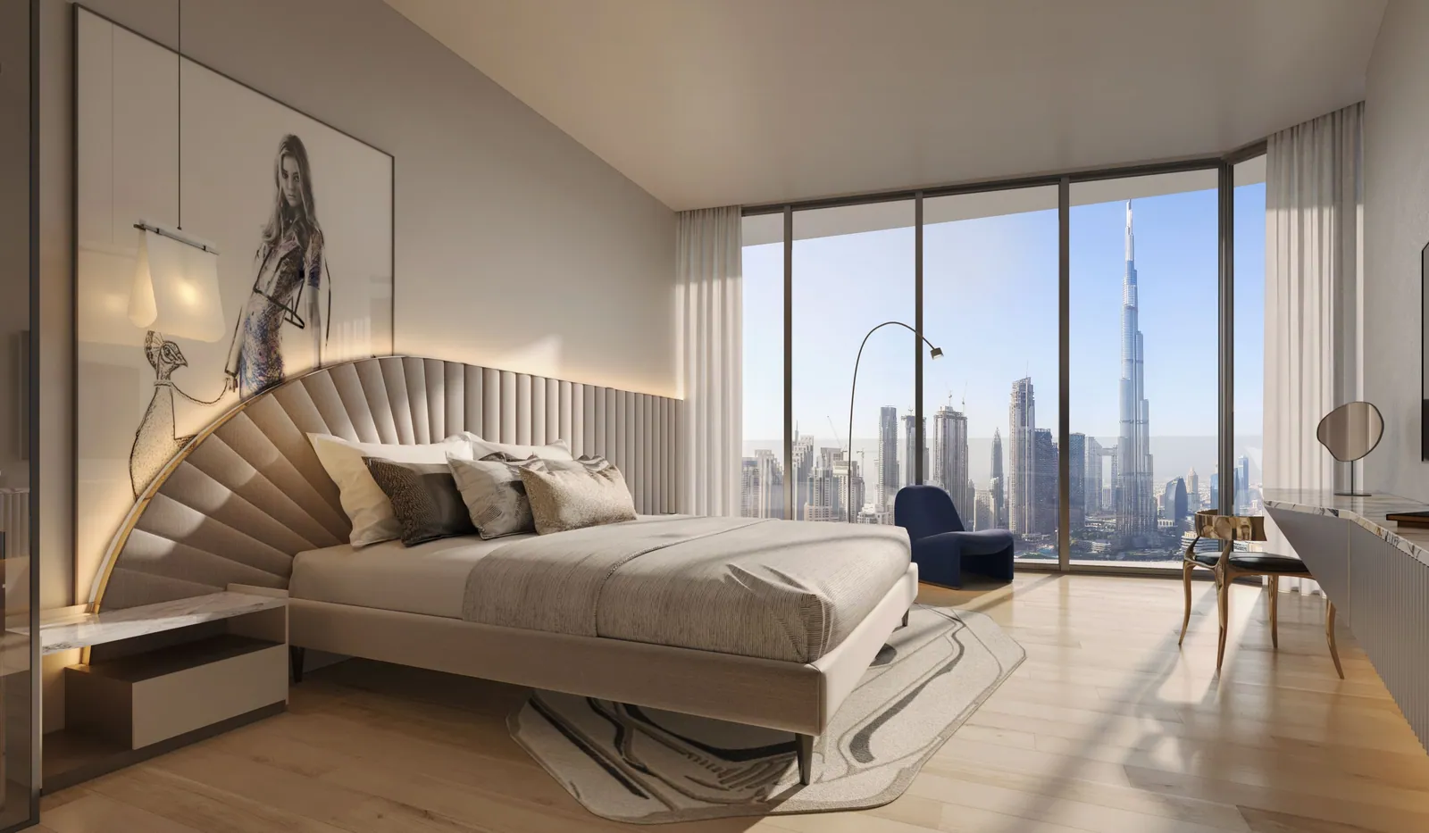 W Residences Downtown Dubai: interior bedroom, photo 10 of 12