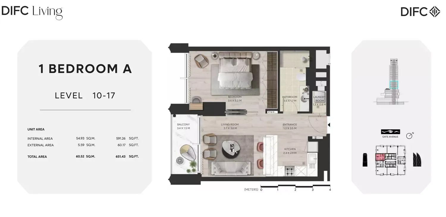 DIFC Living: floorplan, photo 12 of 12