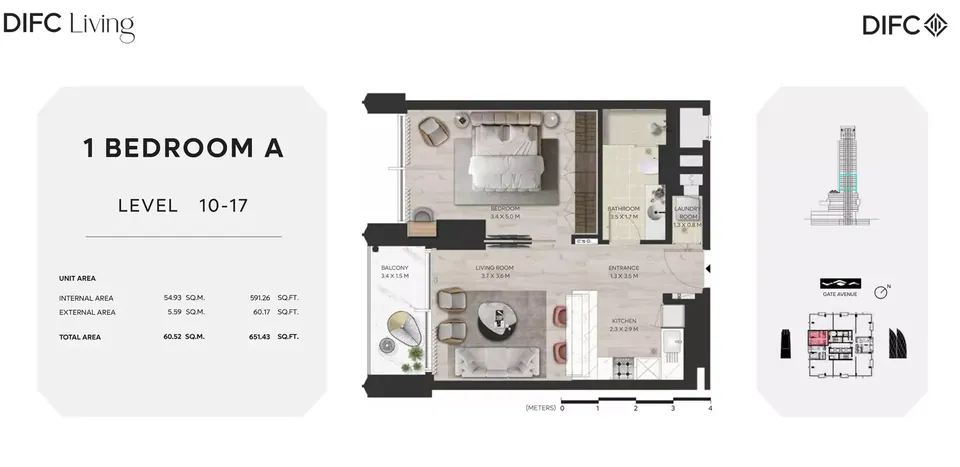 DIFC Living: floorplan, photo 12 of 12