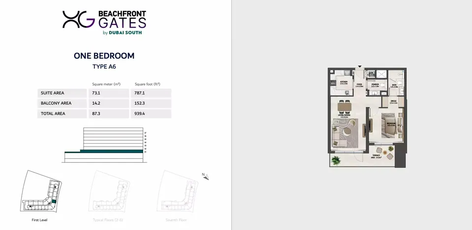 Beachfront Gates: floorplan, photo 7 of 8
