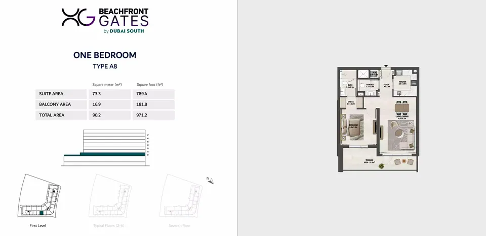 Beachfront Gates: floorplan, photo 8 of 8
