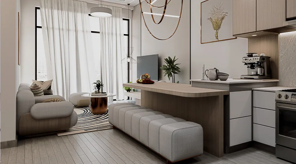 Al Haseen Residences 5: interior living, photo 7 of 12