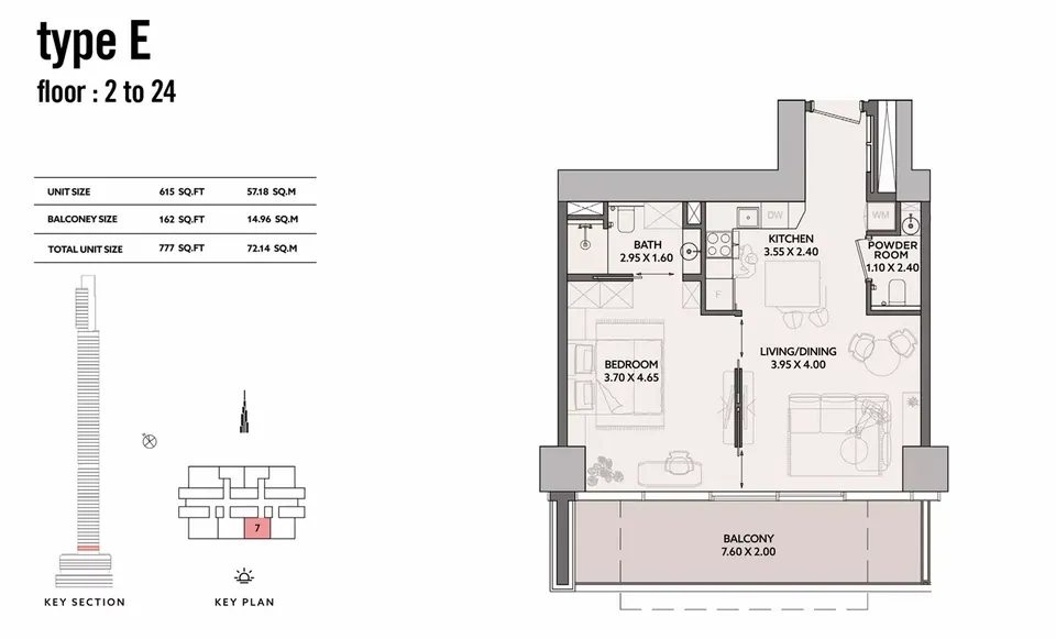 25hours Heimat Residences Downtown Dubai: floorplan, photo 12 of 12