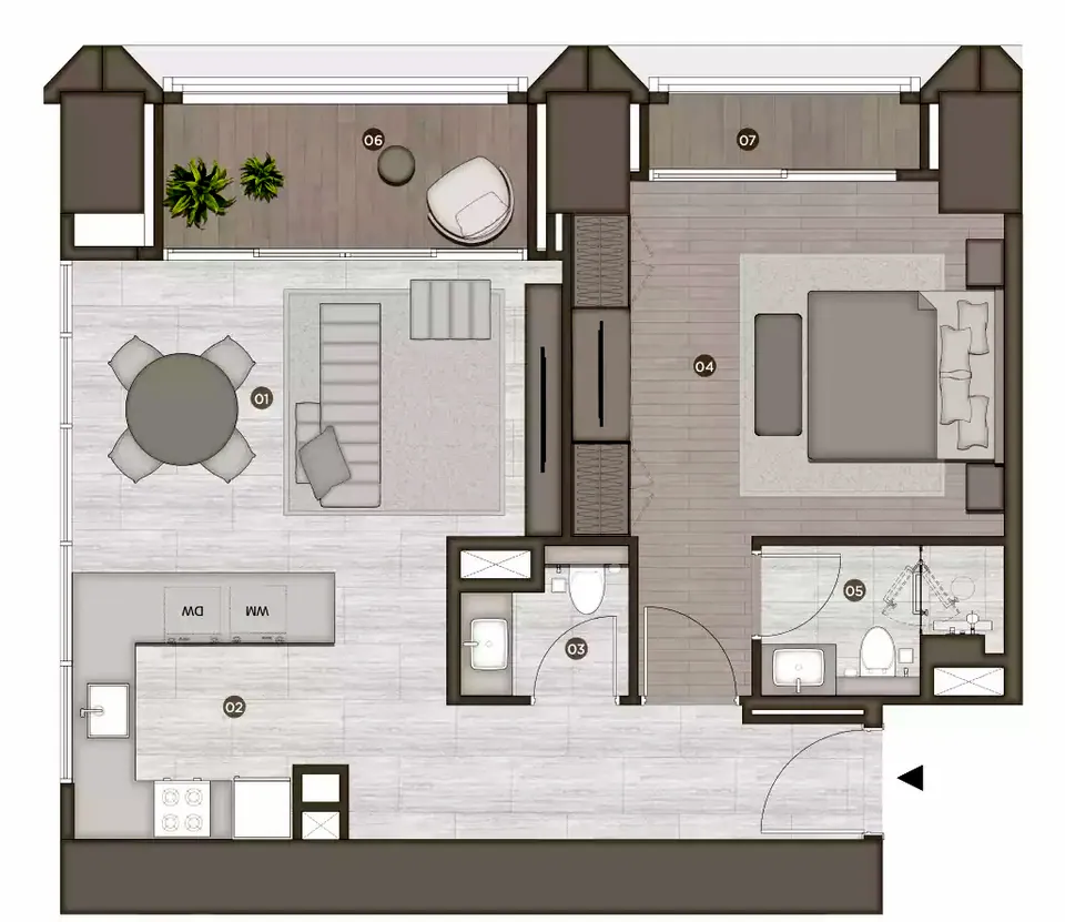 Rixos Financial Center Road Dubai Residences: floorplan, photo 9 of 11