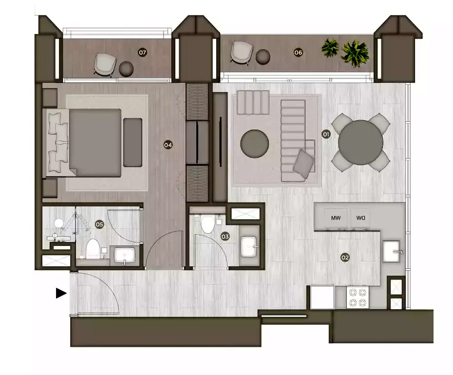 Rixos Financial Center Road Dubai Residences: floorplan, photo 10 of 11