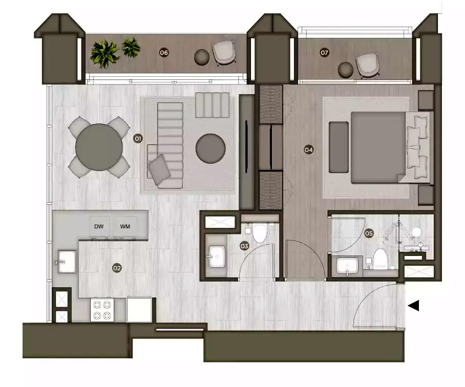 Rixos Financial Center Road Dubai Residences: floorplan, photo 11 of 11