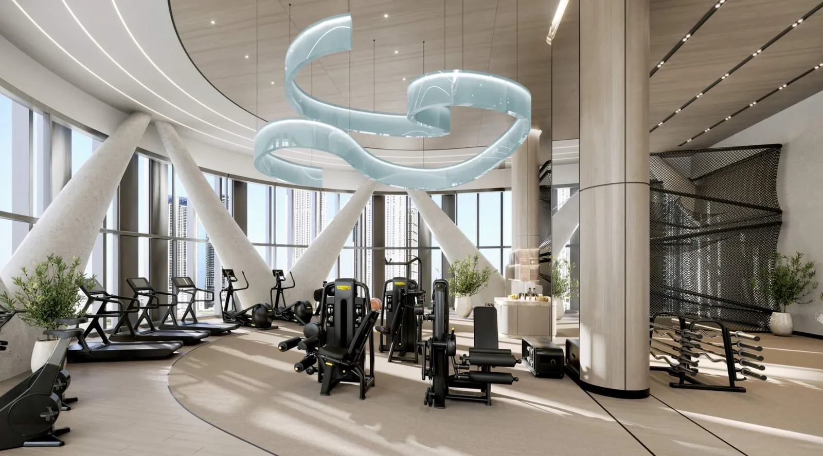 One River Point: interior living, photo 9 of 12
