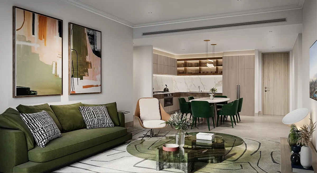 The St. Regis Residences, Downtown Dubai: interior living, photo 2 of 3