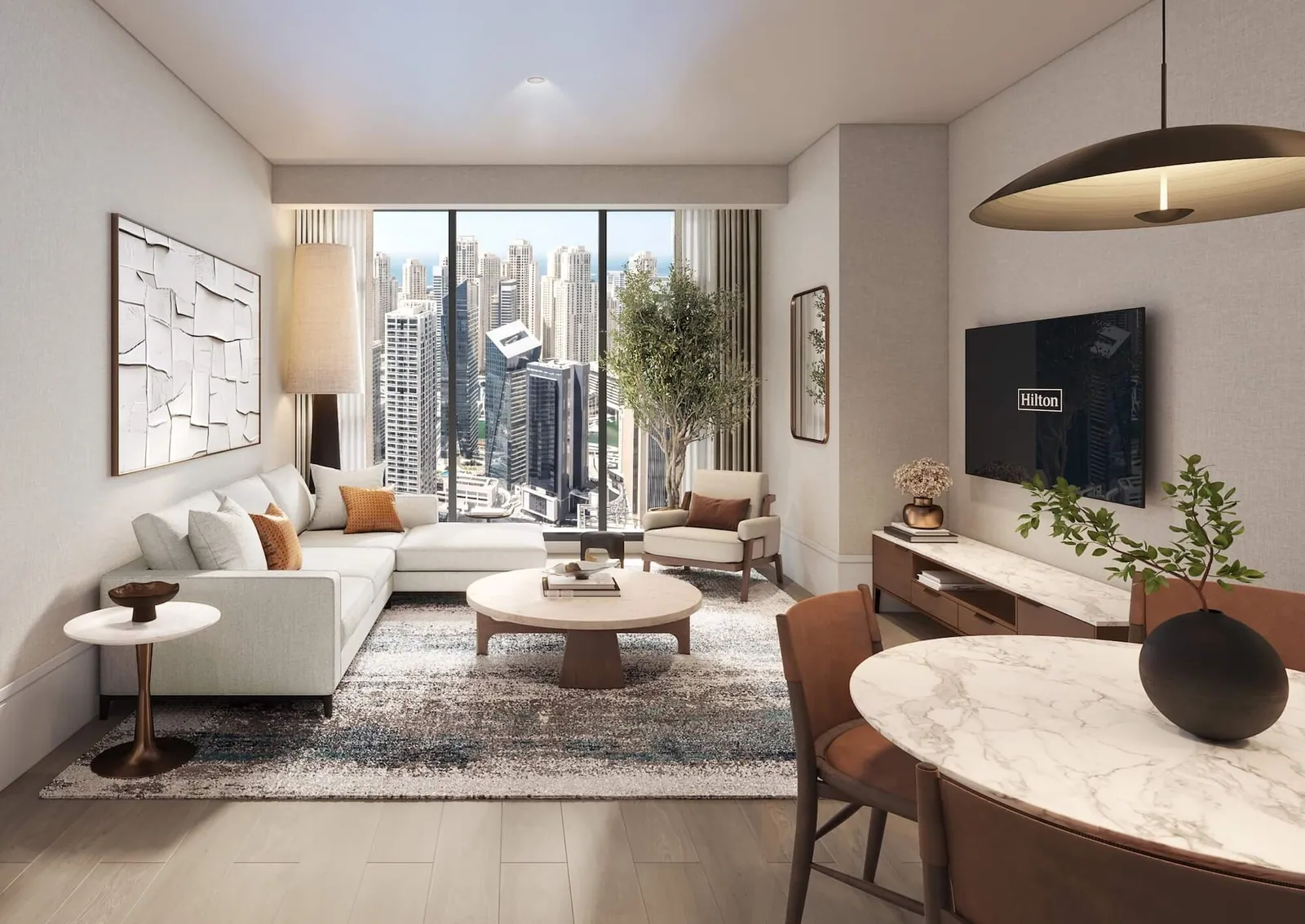 Hilton Residences Dubai JLT: interior living, photo 4 of 12