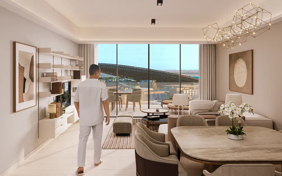 Sidr Residences: interior living, photo 4 of 11