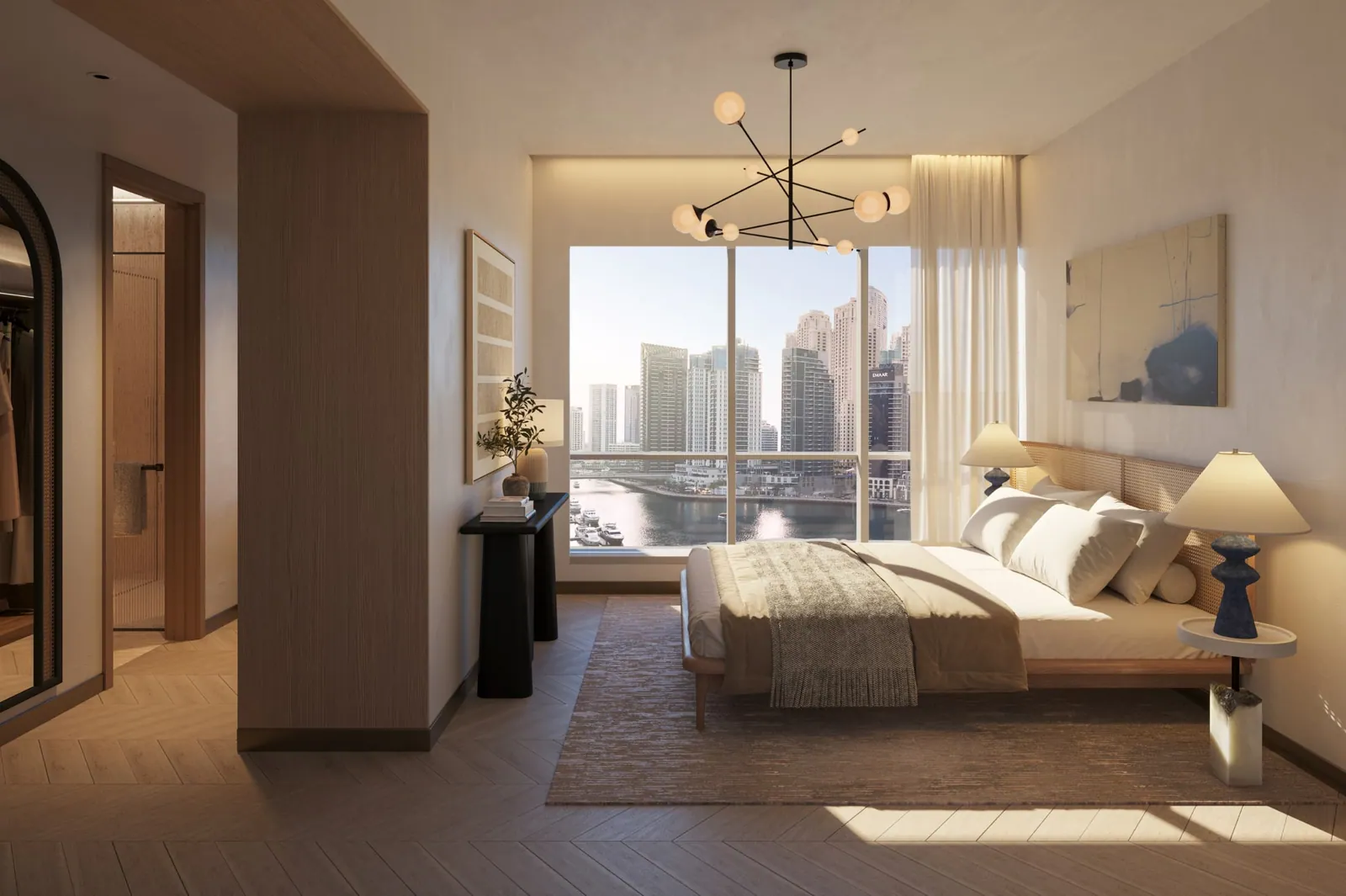 Résidences Du Port, Dubai Marina, Autograph Collection Residences: interior bedroom, photo 7 of 12