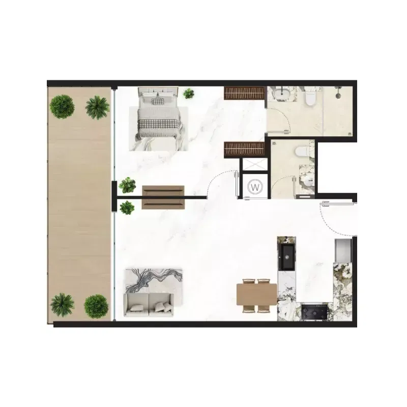 Courtyard One: floorplan, photo 9 of 11