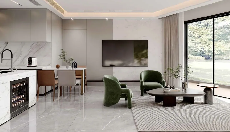 Forest City Tower II: interior living, photo 2 of 10