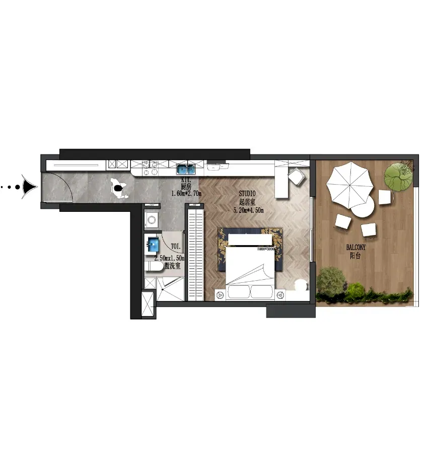 Forest City Tower II: floorplan, photo 9 of 10