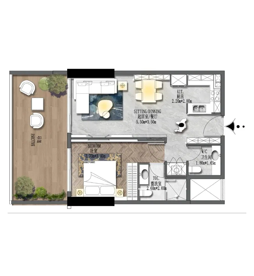 Forest City Tower II: floorplan, photo 10 of 10