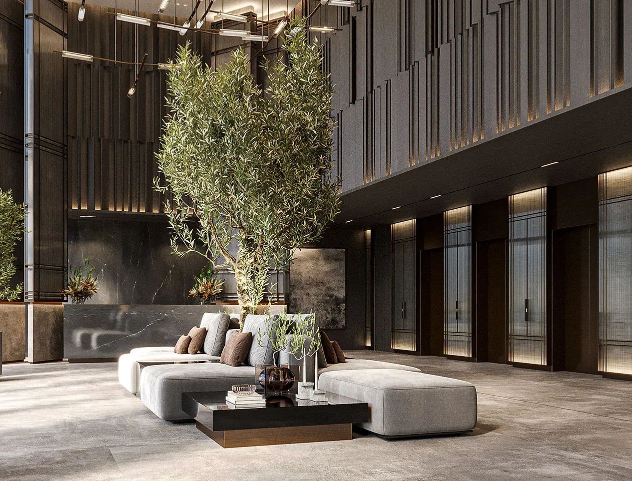 One Park Central: interior living, photo 9 of 12