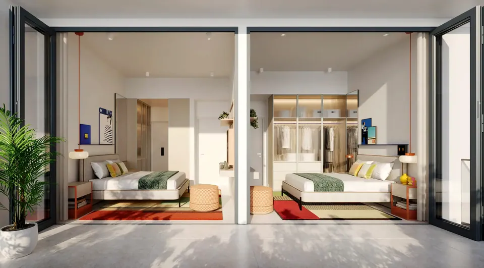 Rove Home Dubai Marina: interior bedroom, photo 6 of 12