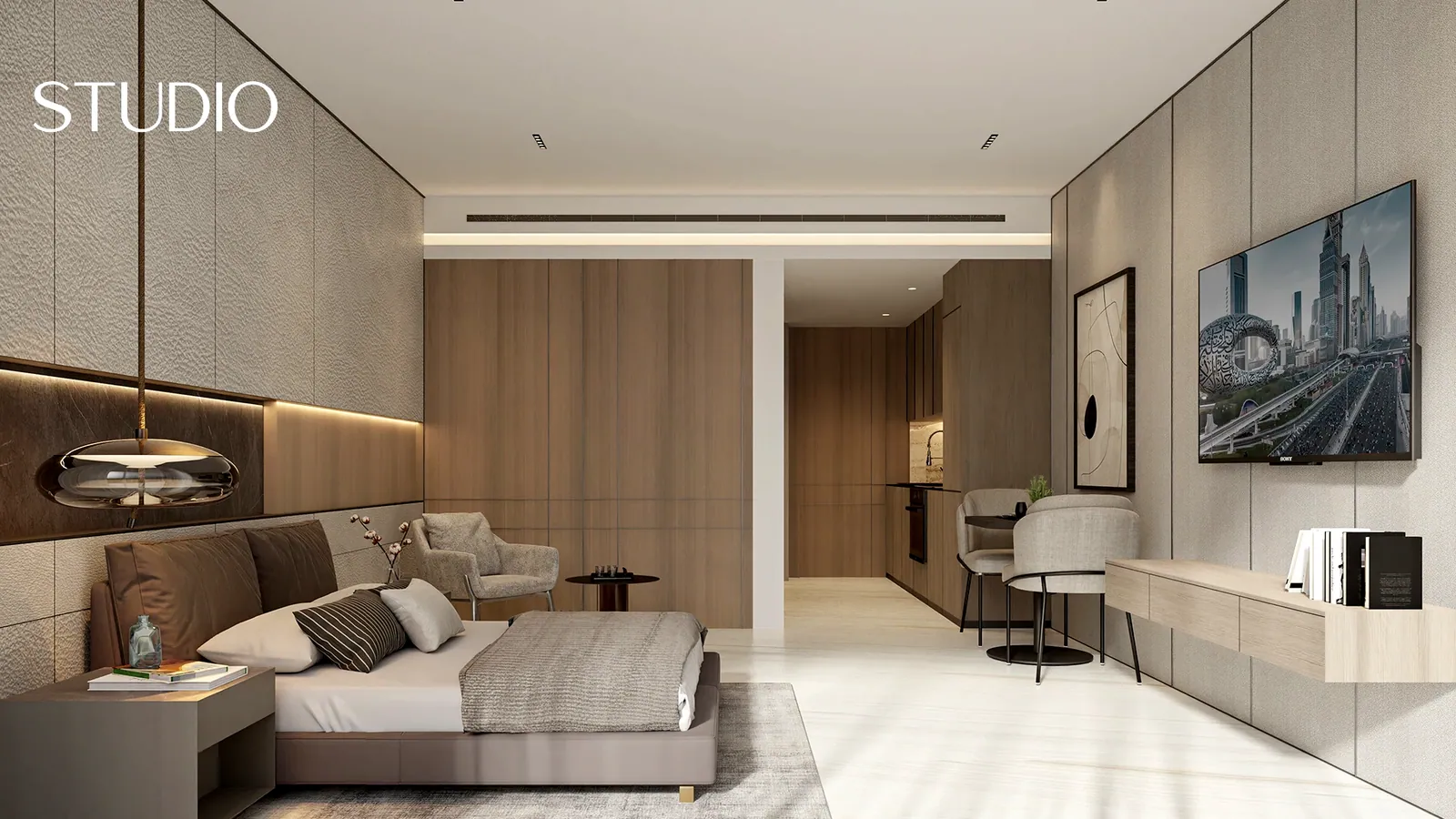 105 Residences: interior living, photo 2 of 6