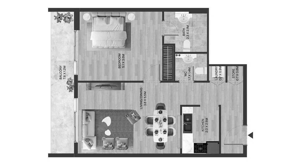 KHK 31 Residences: floorplan, photo 11 of 12