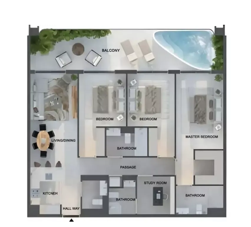 Weybridge Gardens 3: floorplan, photo 4 of 4