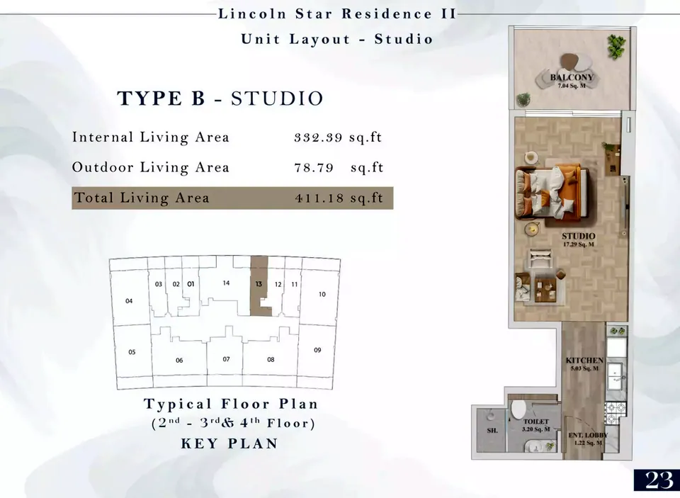 Lincoln Star Residence II: floorplan, photo 4 of 5