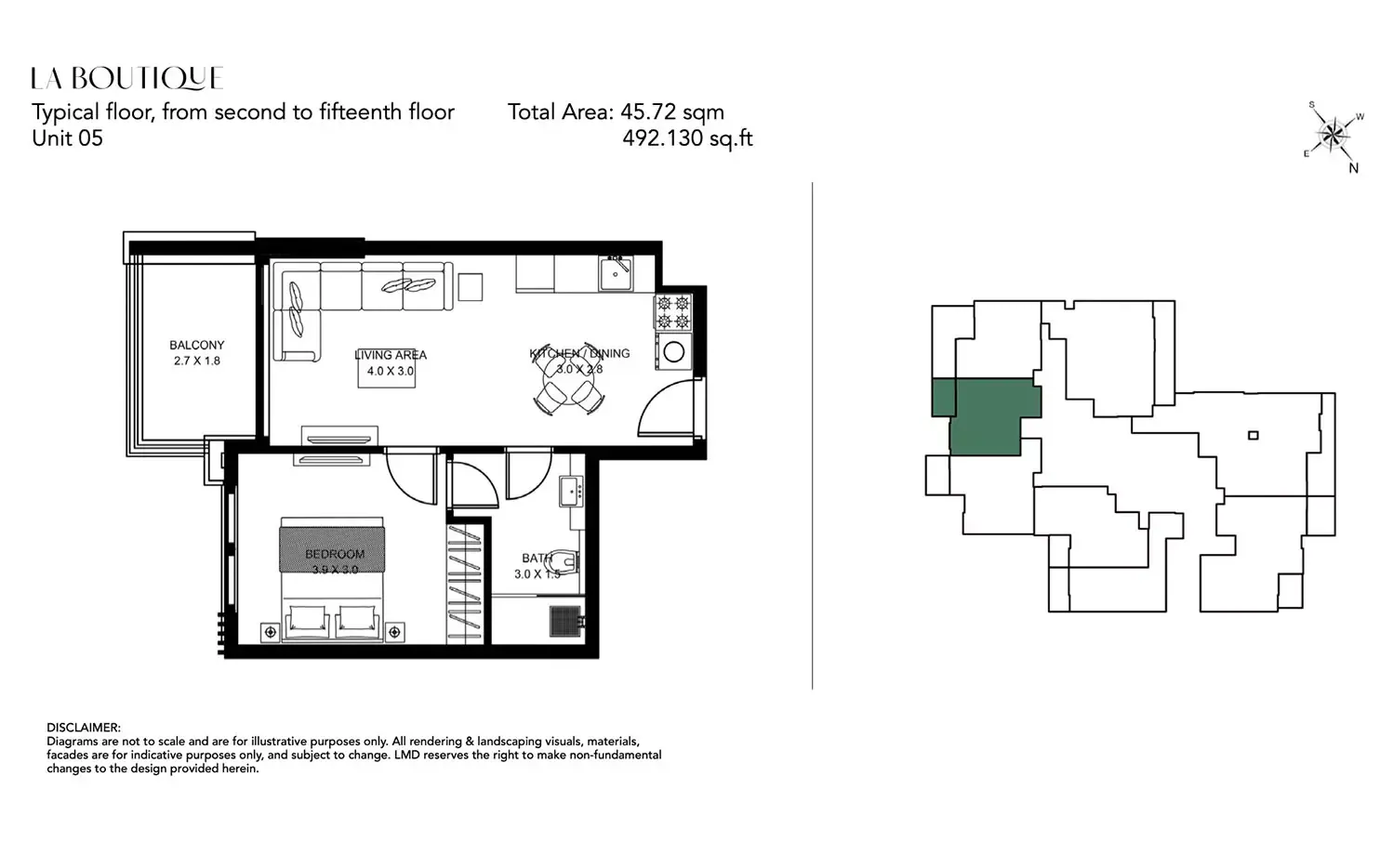 La Boutique: floorplan, photo 8 of 9