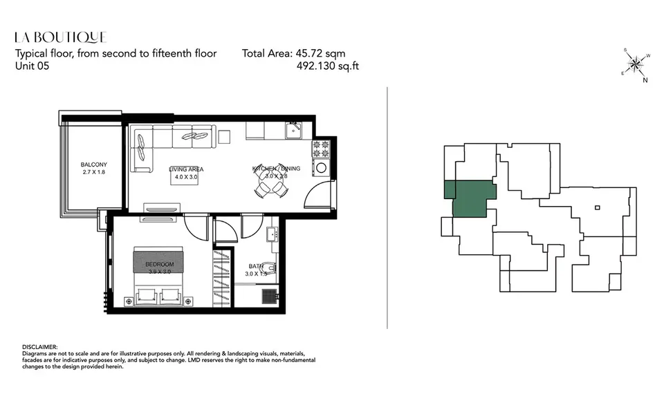 La Boutique: floorplan, photo 8 of 9